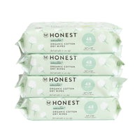 Organic Cotton Dry Wipes, 192 Count (4 Packs of 48)