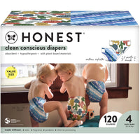Clean Conscious Diapers, Size 4 (22-37 lbs), 120ct