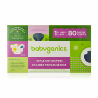 Triple Dry Baby Diapers, Size 1, 80 ct