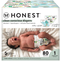 Clean Conscious Diapers, Size 1 (8-14 lbs), 80ct