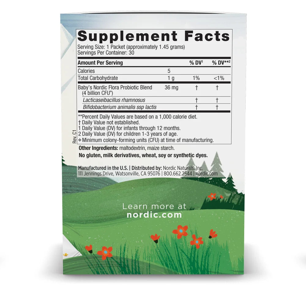 Baby’s Probiotic Unflavored Powder, 30 Servings