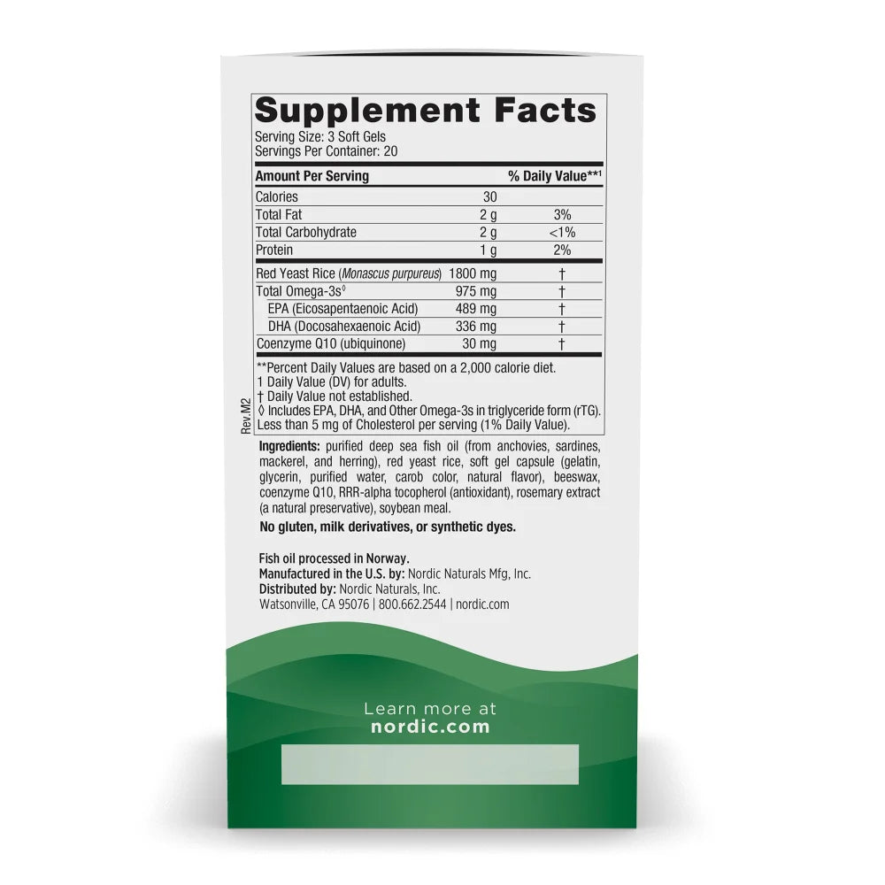 Cholesterol Support with Omega-3 and CoQ10, 20 Servings