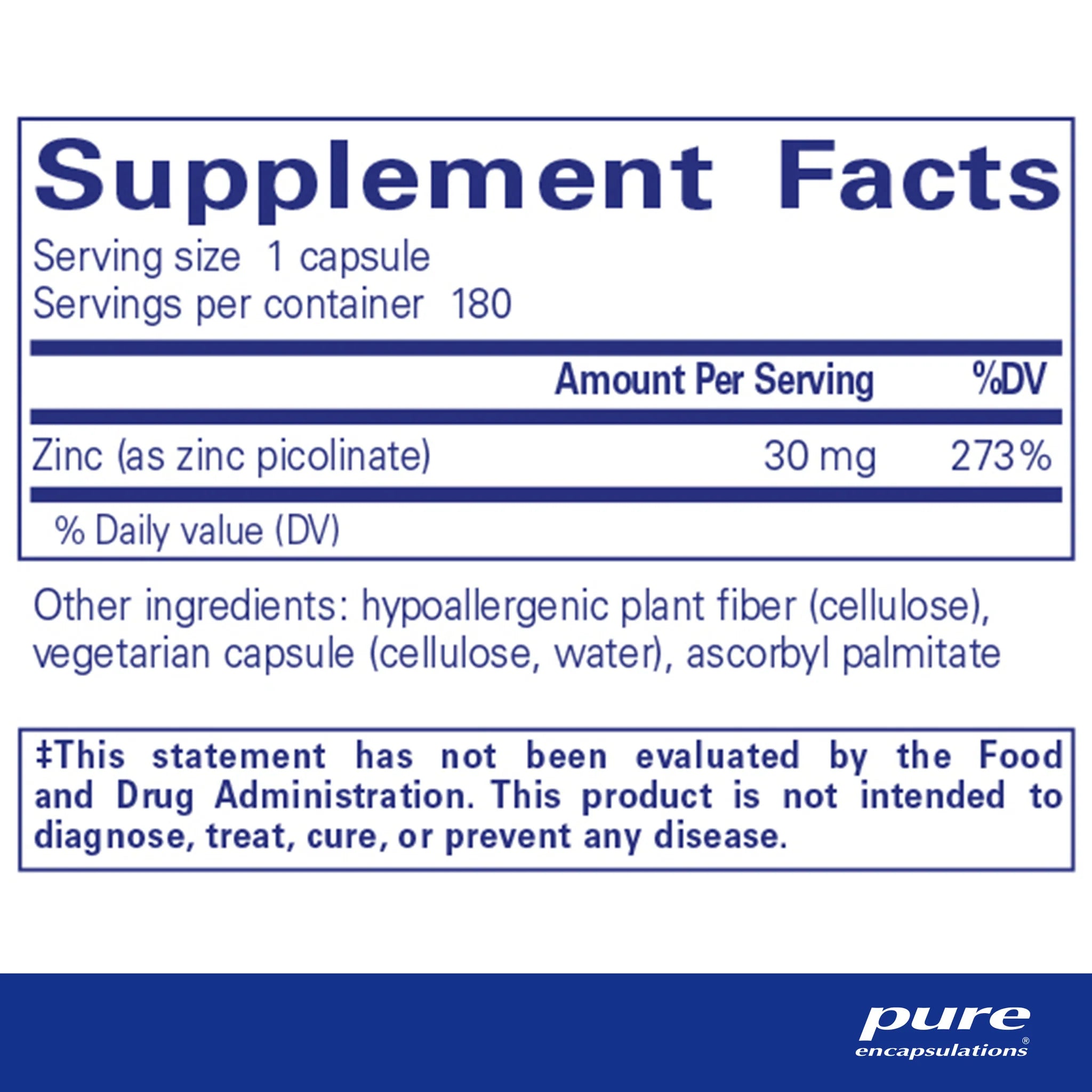 Zinc 30, 180 Servings