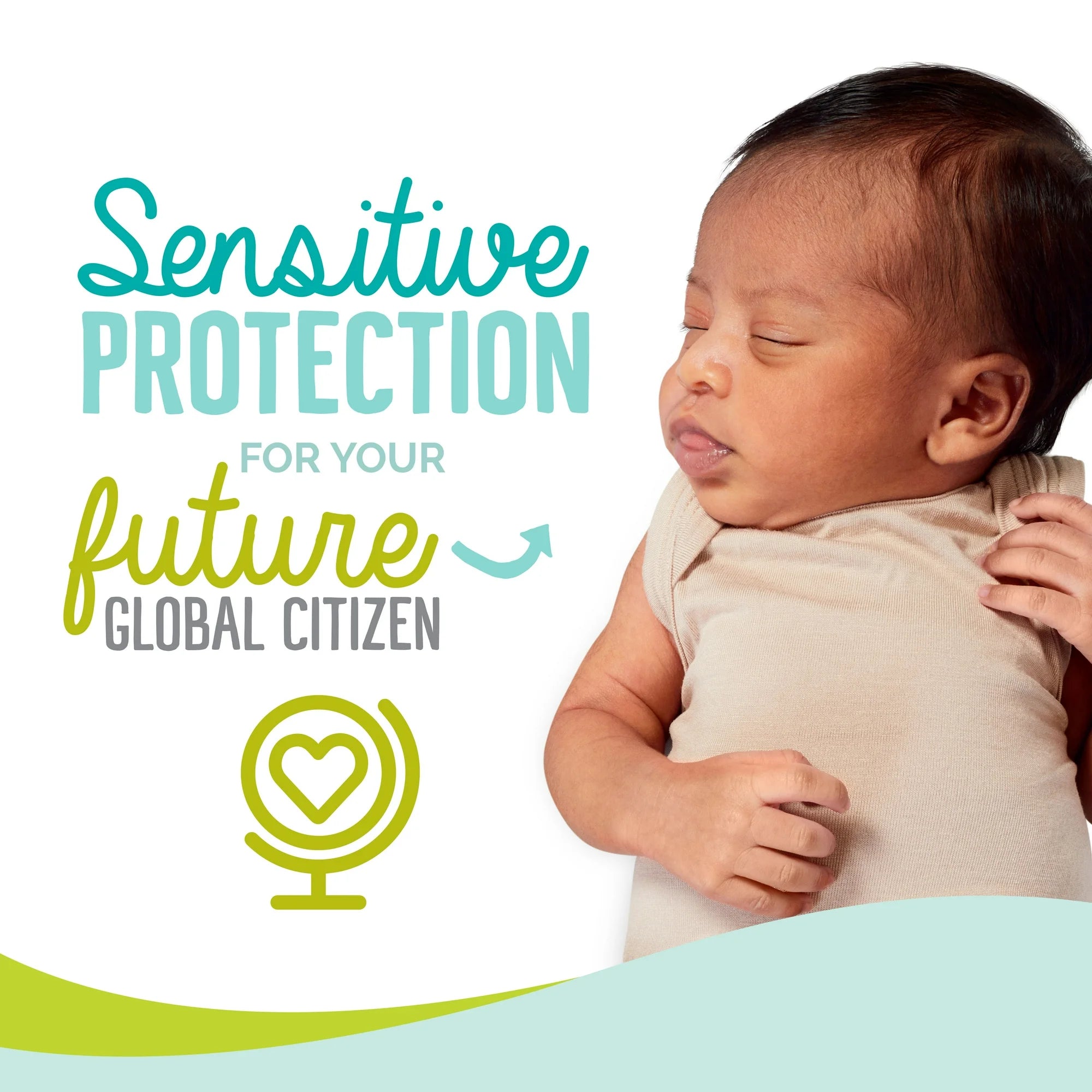 Sensitive Protection Fragrance-Free Diapers, Size Newborn, 31 count