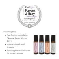 Irene Organics showcases their award-winning line of natural essential oil roll-ons for postpartum and baby skincare.
