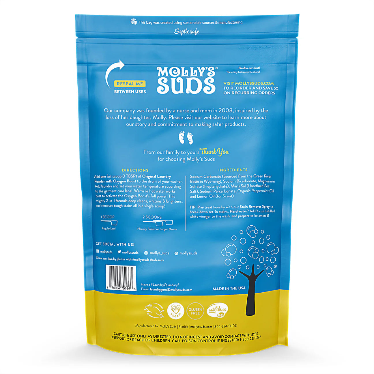 2-in-1 Original Laundry Powder with Oxygen Brightener BOOST, 120 Loads