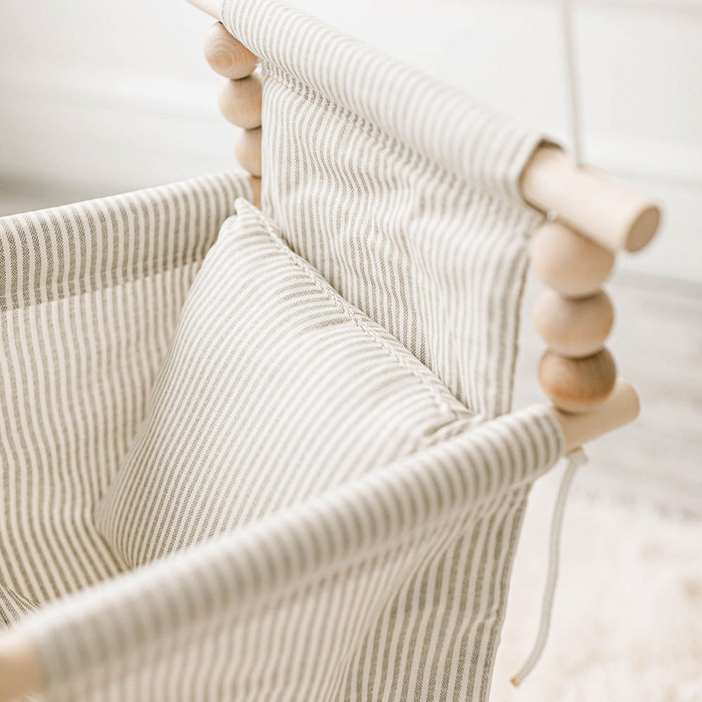 Indoor Swing – Greige/Vanilla Stripe
