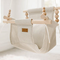 Indoor Swing – Greige/Vanilla Stripe