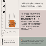 Outdoor High Back Swing – Tropical Leaf