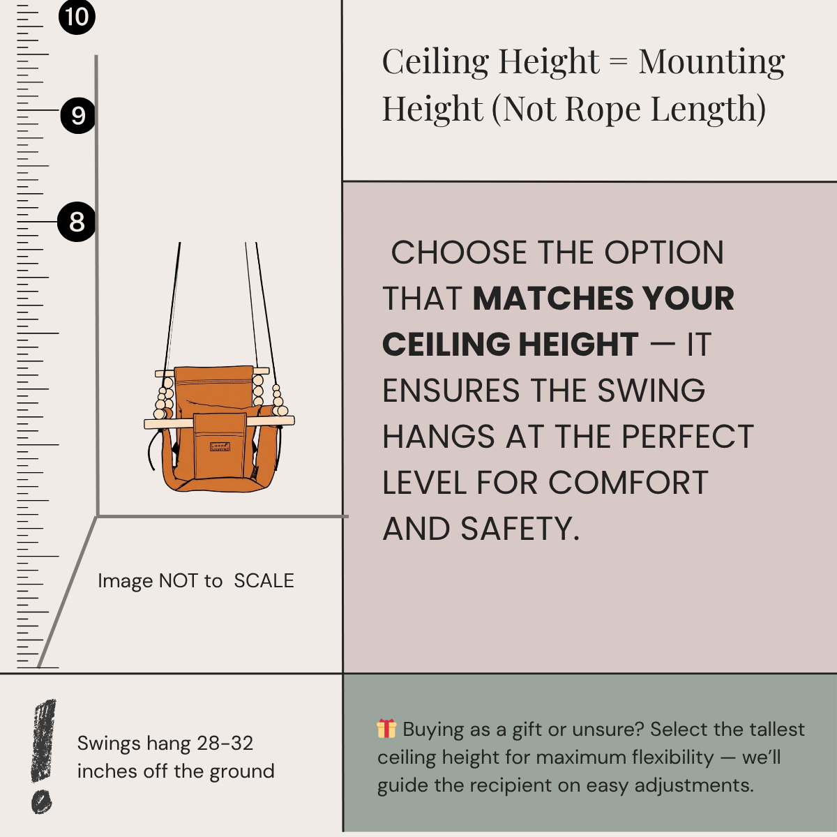 Outdoor High Back Swing – Tropical Leaf
