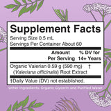 Organic Valerian Root Liquid Drops, 60 Servings