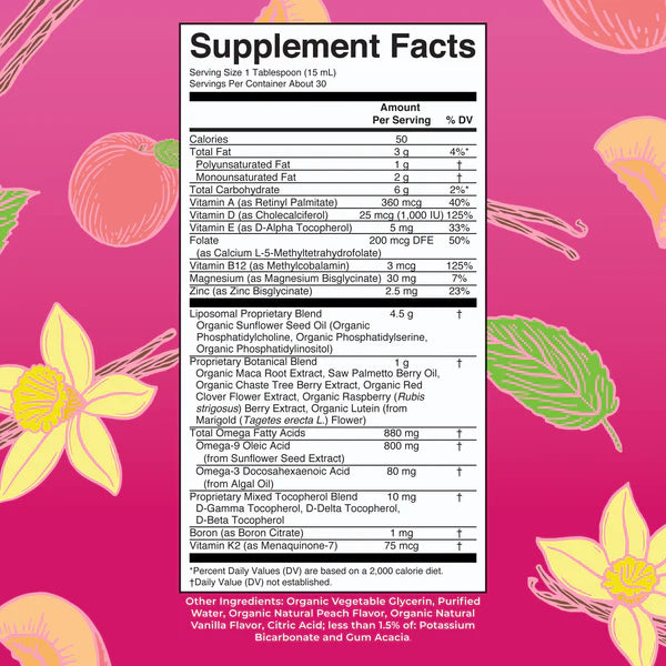 Women's 40+ Vanilla Peach Multivitamin Liposomal, 30 Servings