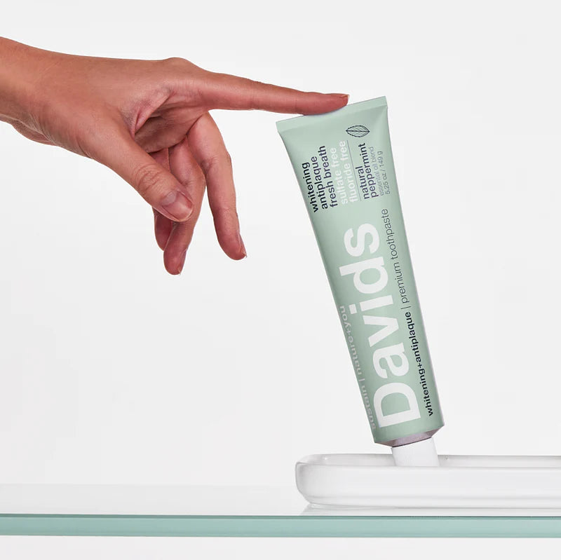 Whitening Antiplaque Fluoride-Free Peppermint Toothpaste - 3 Pack