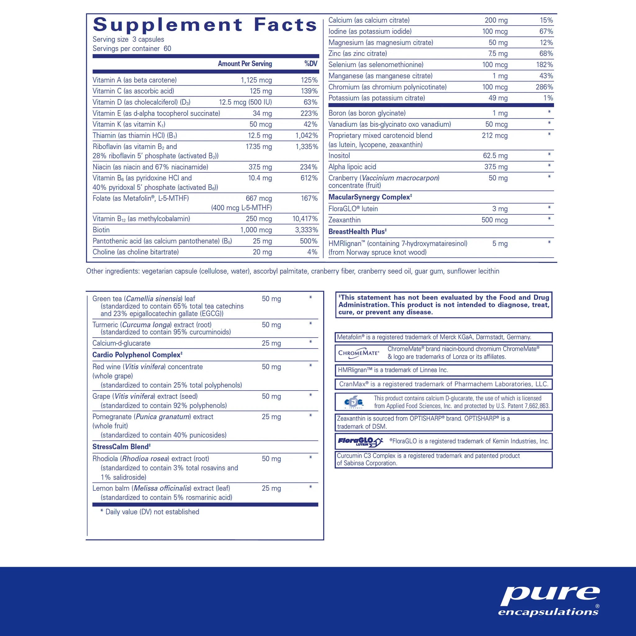 Womens Nutrients 40+, 180 Capsules