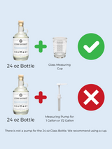 Half Gallon (64oz) Plastic Jug Measuring Pump