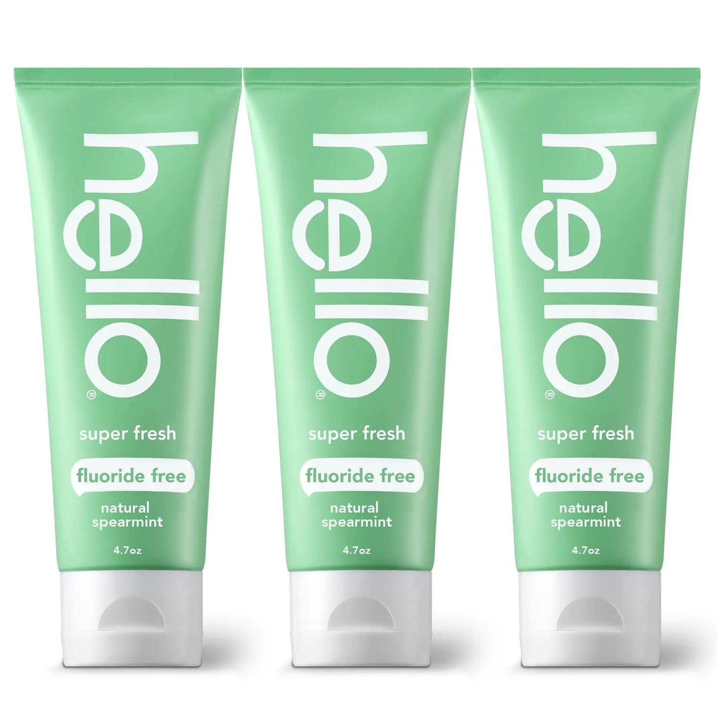 Super Fresh + Friendly Fluoride-Free Natural Spearmint Toothpaste - 3 Pack