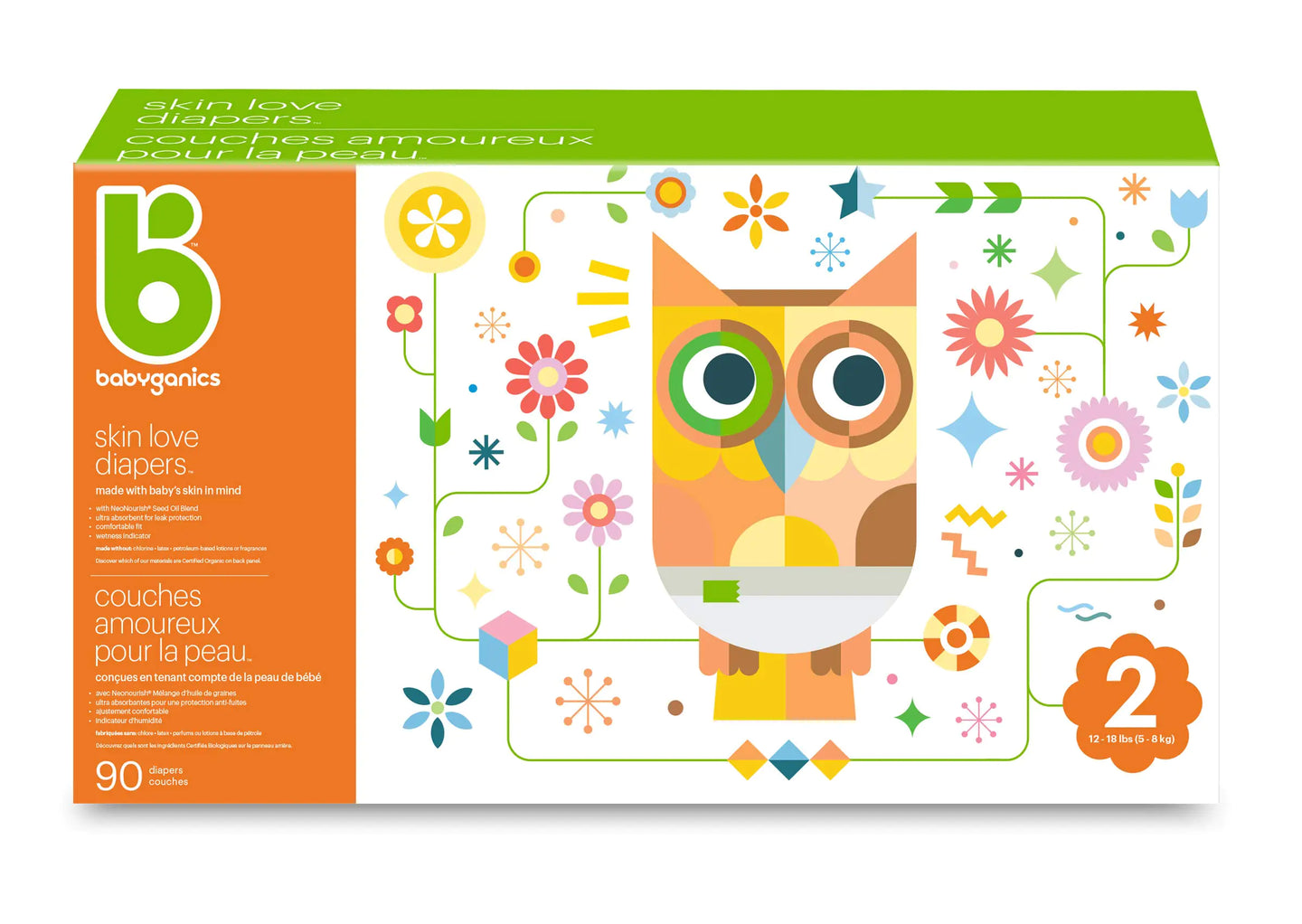 Baby Diapers Skin Love Size 2 , 90 ct