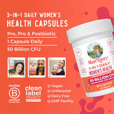 3-in-1 Daily Women's Health Pre, Pro and Postbiotic Capsules, 30 Servings
