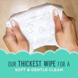 Free & Clear Baby Wipes with Tape Seal, 384ct (6 Packs of 64)