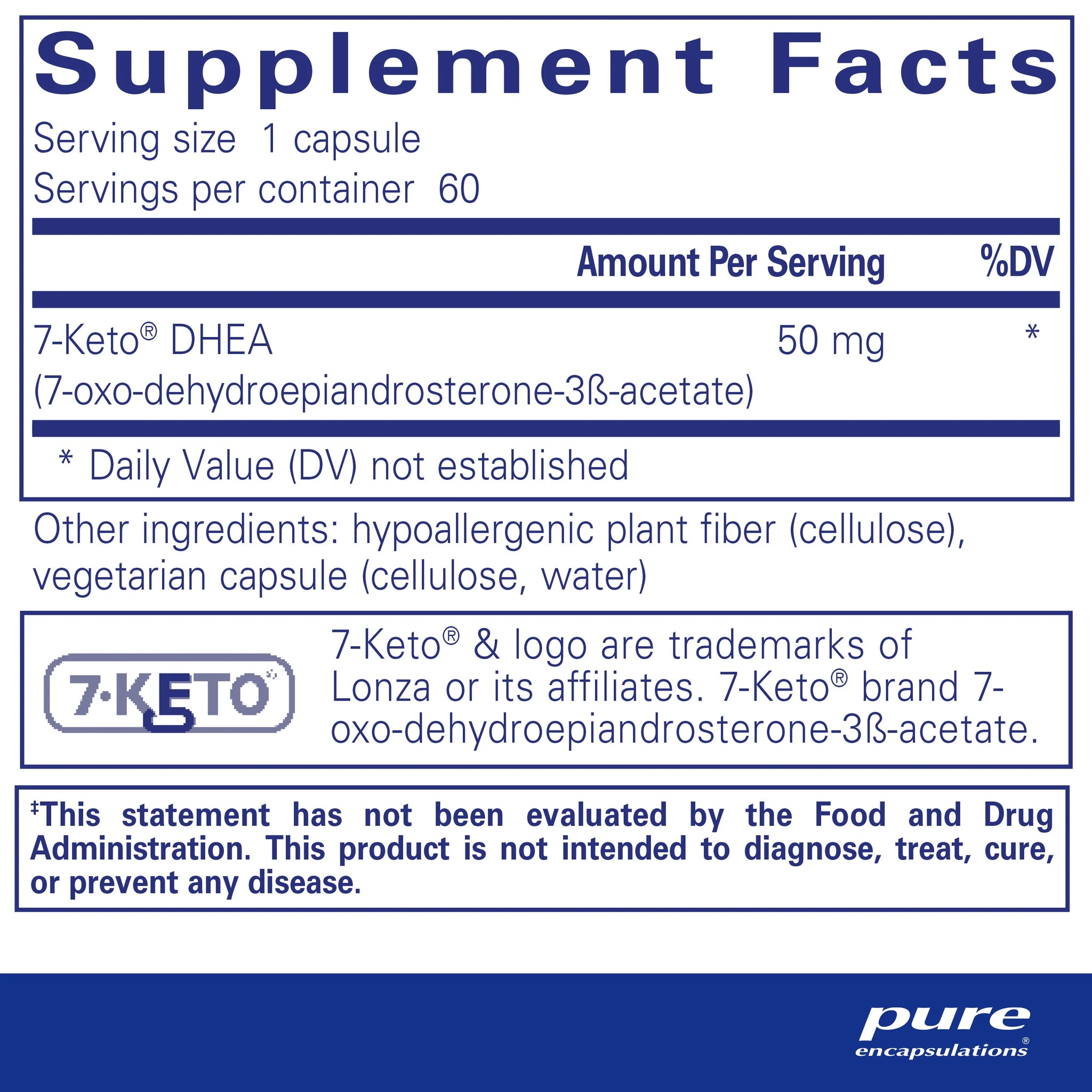 7-Keto DHEA, 60 Servings