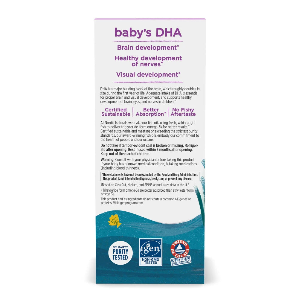 Baby’s DHA Unflavored Liquid, 2oz