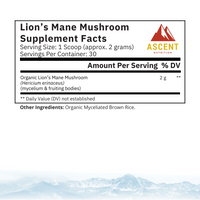 Organic Lion's Mane Mushroom Powder