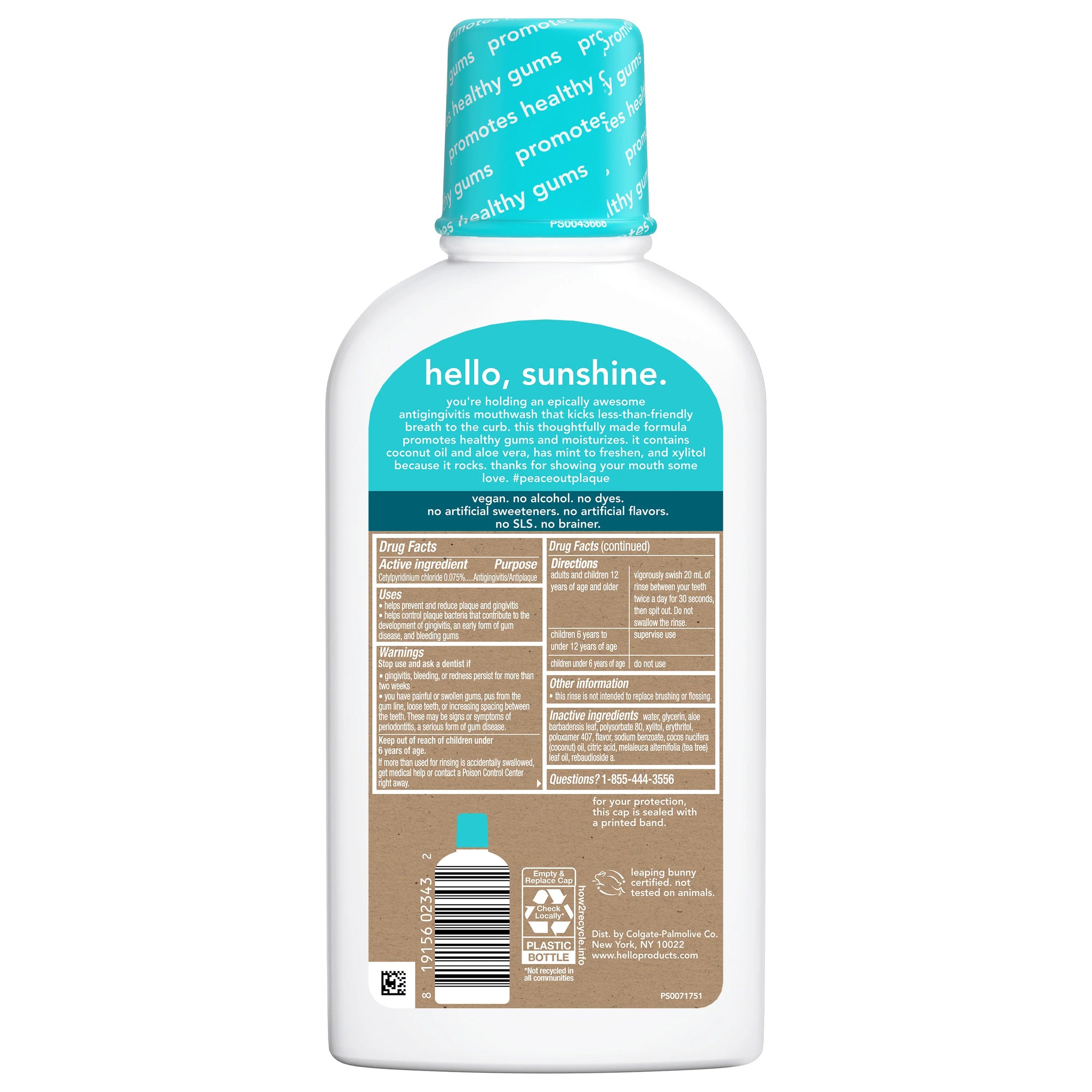 Antiplaque + Whitening Fluoride-Free Toothpaste 2 Pack and Antigingivitis Mouthwash