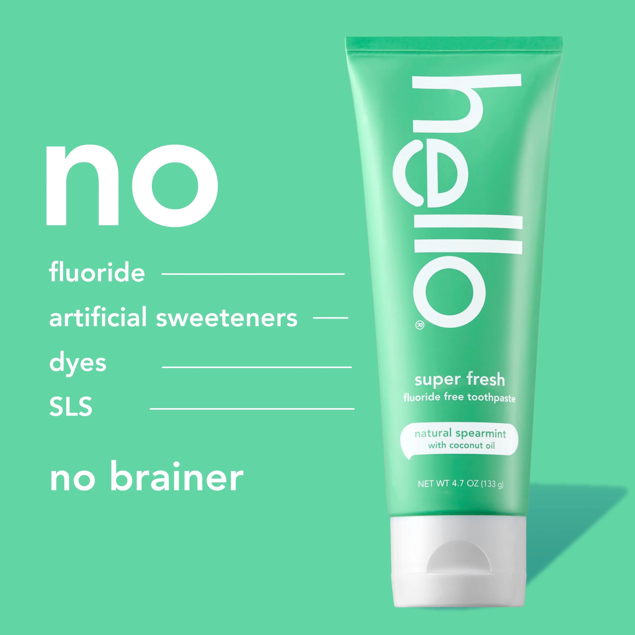 Super Fresh + Friendly Fluoride-Free Natural Spearmint Toothpaste - 3 Pack