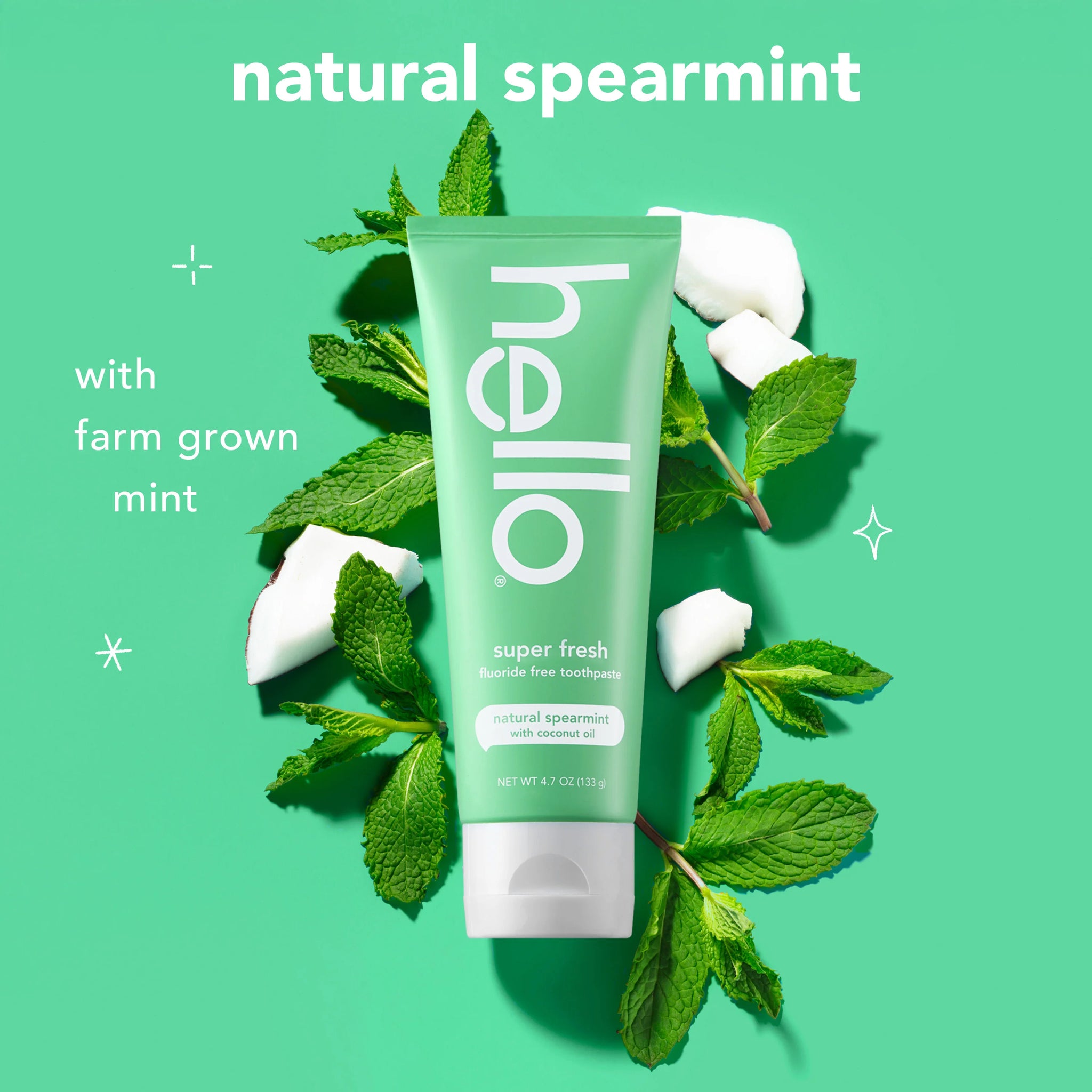 Super Fresh + Friendly Fluoride-Free Natural Spearmint Toothpaste - 3 Pack