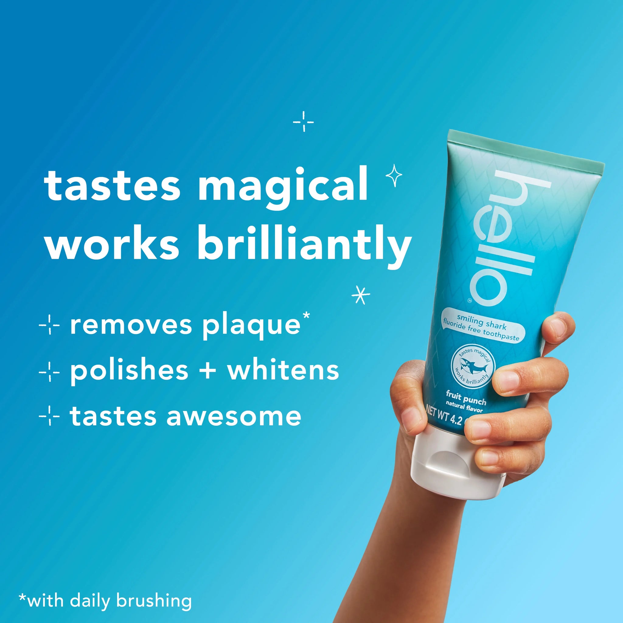 Fruit Punch Smiling Shark Fluoride-Free Toothpaste for Kids