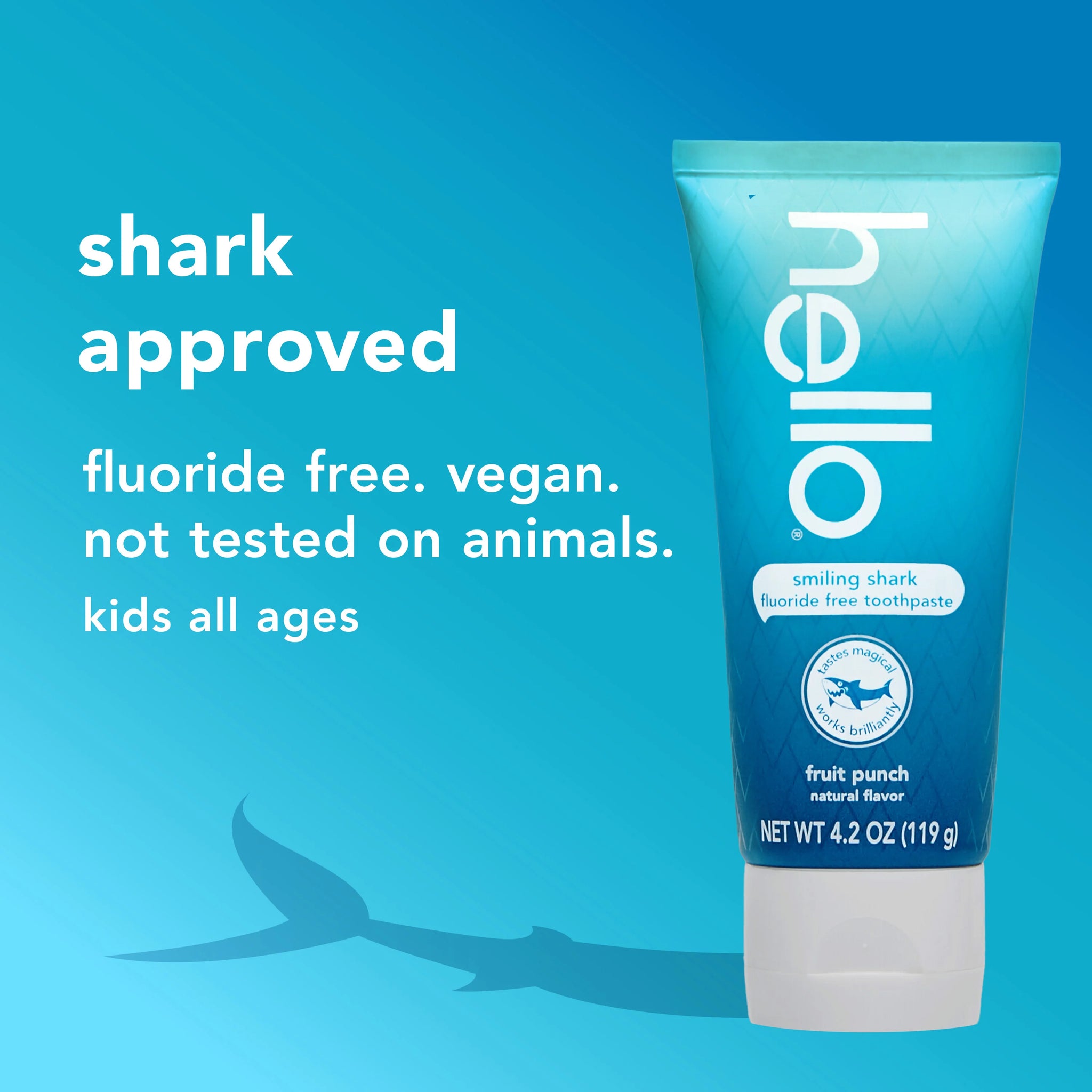 Fruit Punch Smiling Shark Fluoride-Free Toothpaste for Kids