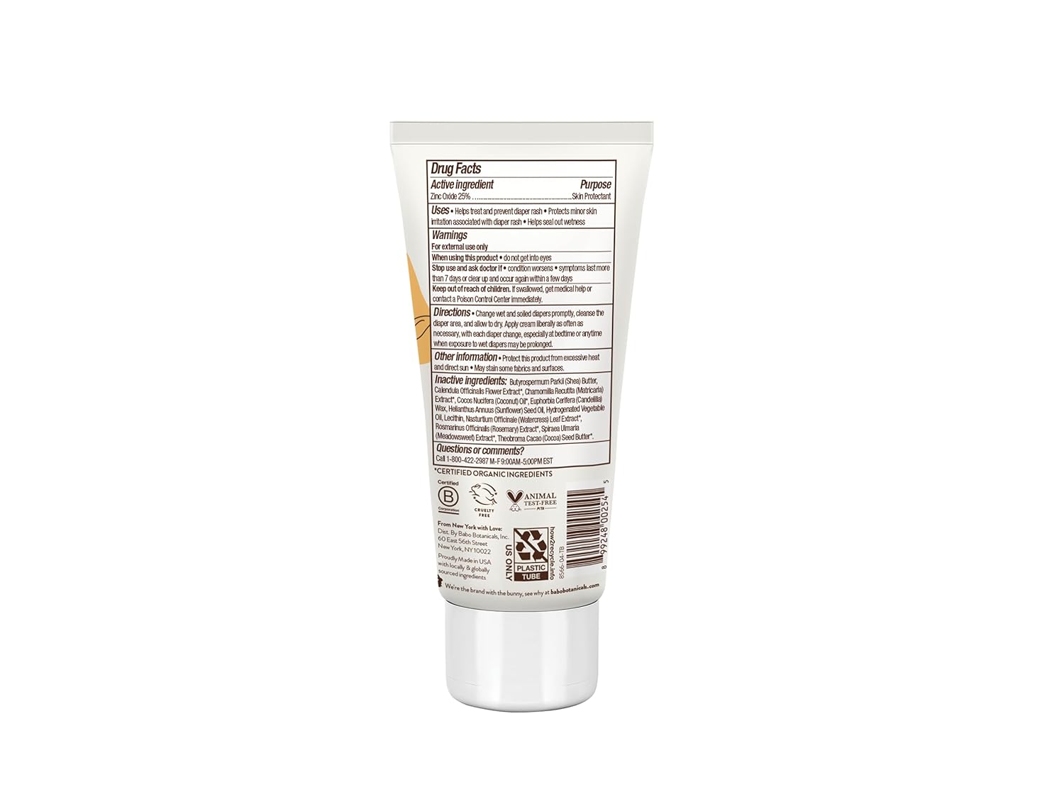 Sensitive Baby Fragrance-Free Zinc Diaper Cream