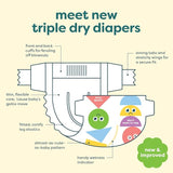 Triple Dry Baby Diapers, Size 3, 68 ct