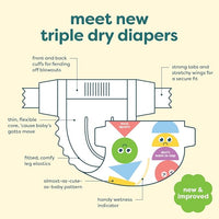 Triple Dry Baby Diapers, Size 3, 68 ct