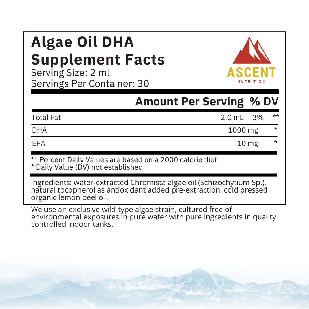 Algae Oil DHA Omega-3's - Vegan and Vegetarian