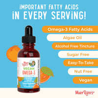 Vegan Orange Omega-3 Liquid Drops, 30 Servings