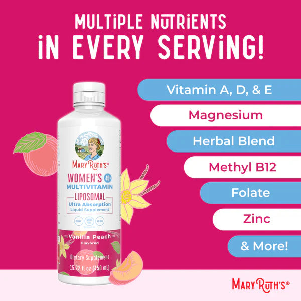 Women's 40+ Vanilla Peach Multivitamin Liposomal, 30 Servings