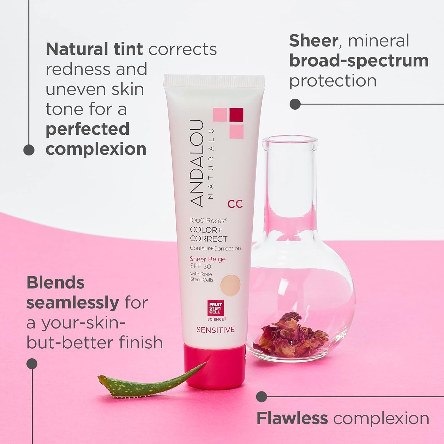 Sensitive 1000 Roses CC Color + Correct Sheer Tint SPF 30 - Beige