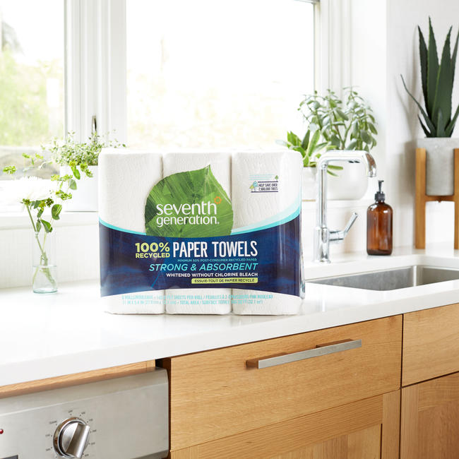 100% Recycled Paper Towels, 2-Ply, 6-Count (Pack of 4)