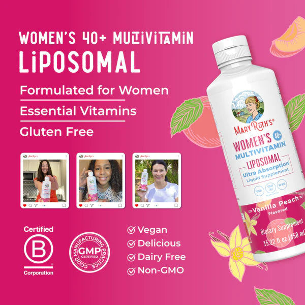 Women's 40+ Vanilla Peach Multivitamin Liposomal, 30 Servings