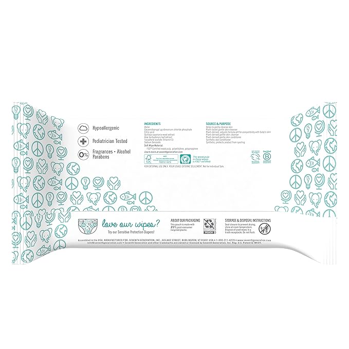 Sensitive Protection Fragrance-Free Baby Wipes, 256ct (4 packs of 64)
