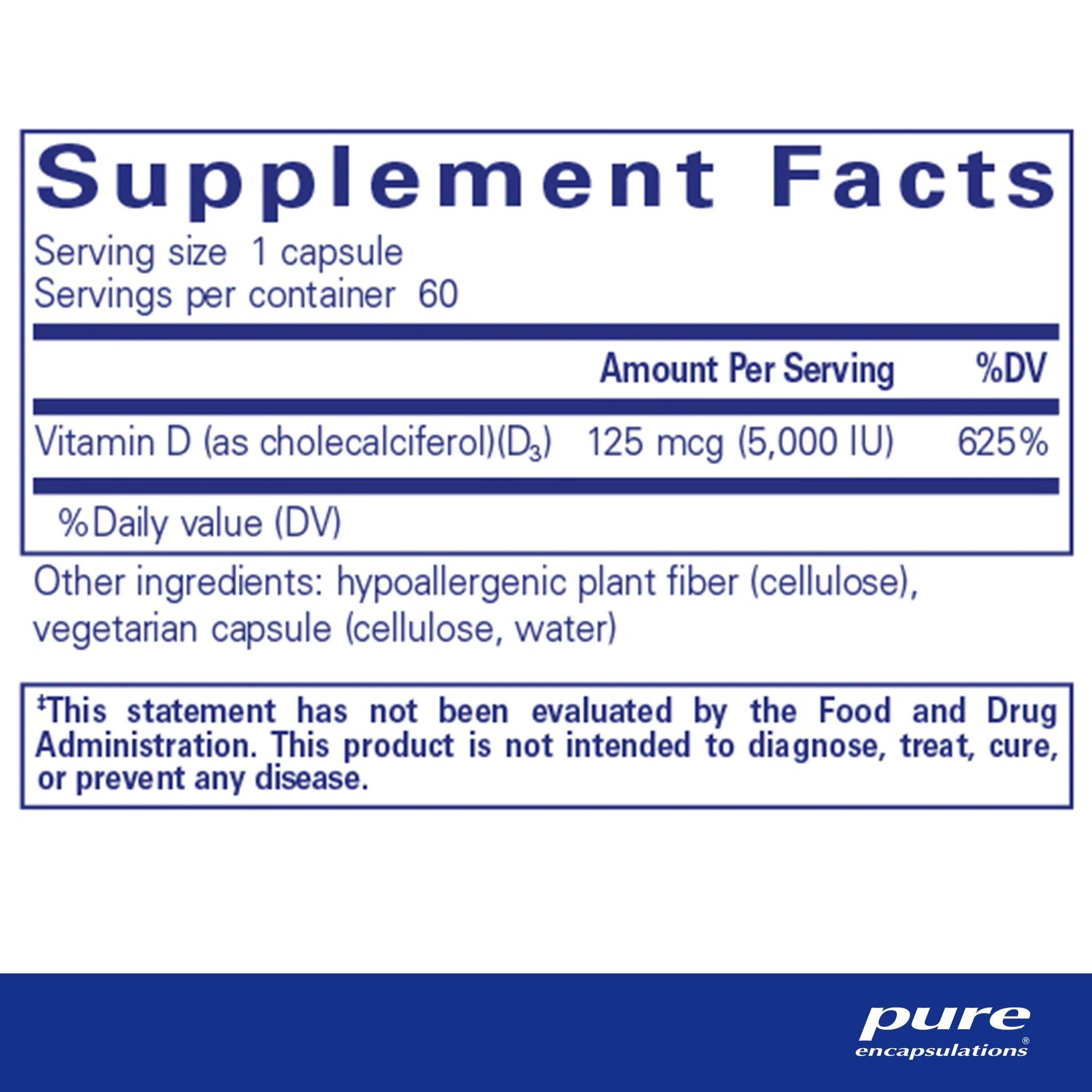 Vitamin D3, 60 Servings