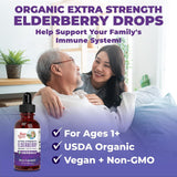Organic Elderberry Extra Strength Liquid Drops, 60 Servings