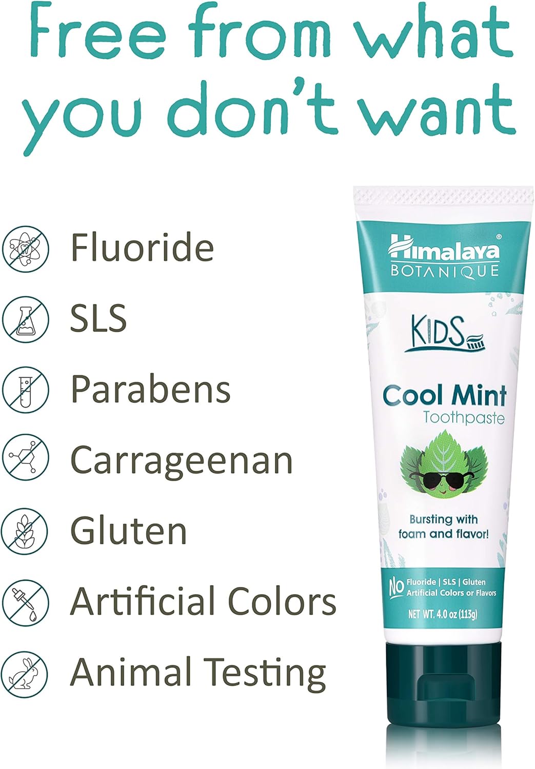 Cool Mint Fluoride-Free Toothpaste for Kids - 2 Pack