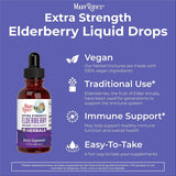Organic Elderberry Extra Strength Liquid Drops, 60 Servings