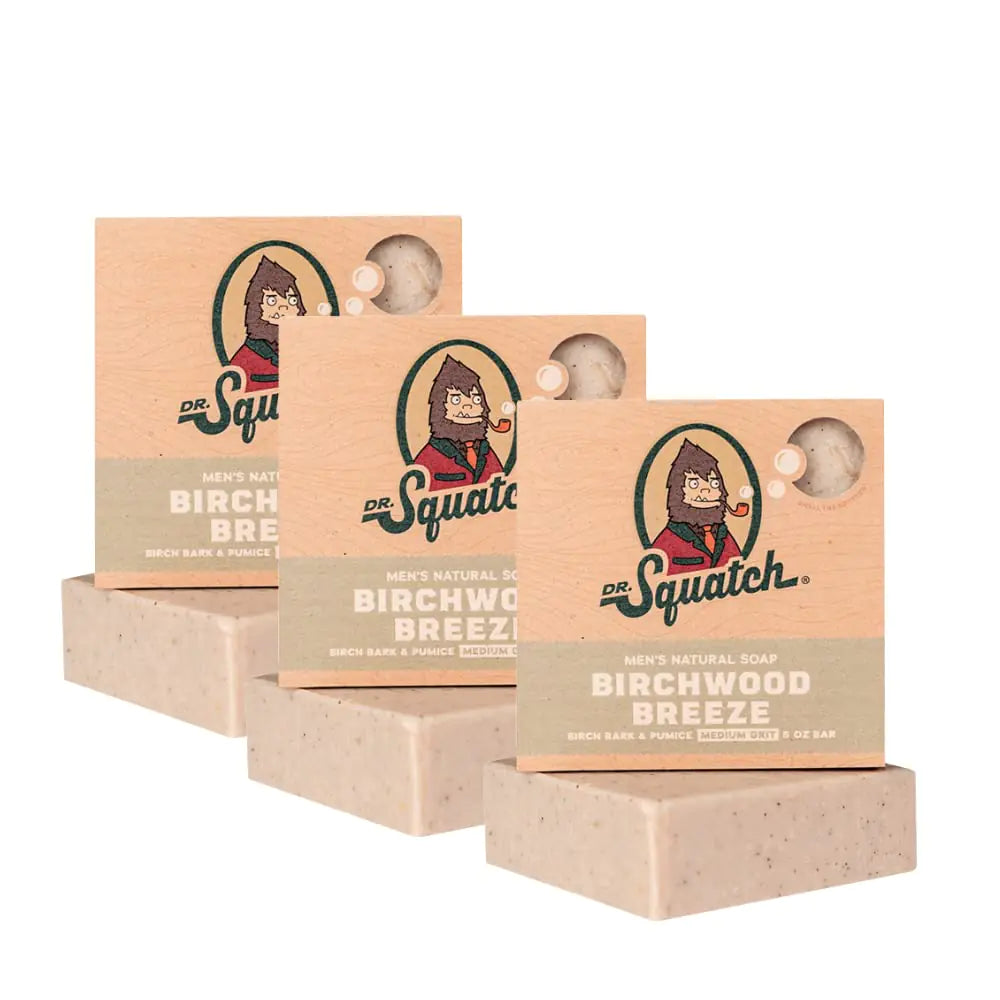 Birchwood Breeze Bar Soap for Men, 3 Pack