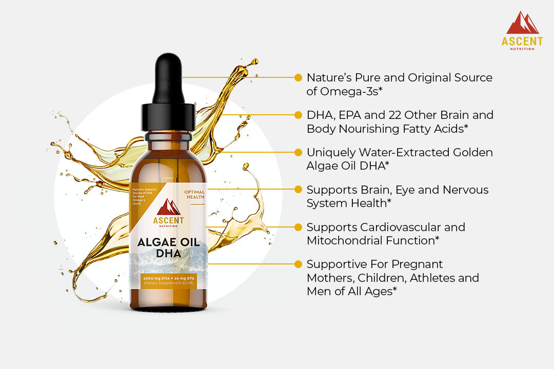 Algae Oil DHA Omega-3's - Vegan and Vegetarian
