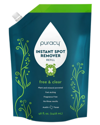 Puracy Instant Spot Remover Refill boasts a free and clear formula for quick, fragrance-free stain removal.
