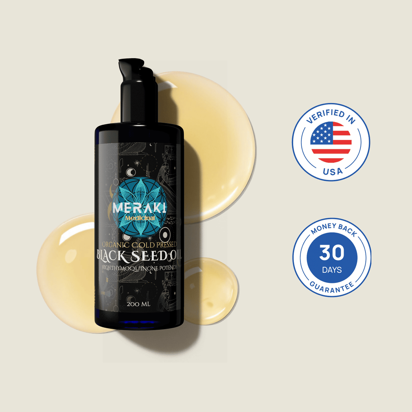 Organic Black Seed Oil with 3% Thymoquinone