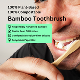 Fully Compostable Bamboo Toothbrush